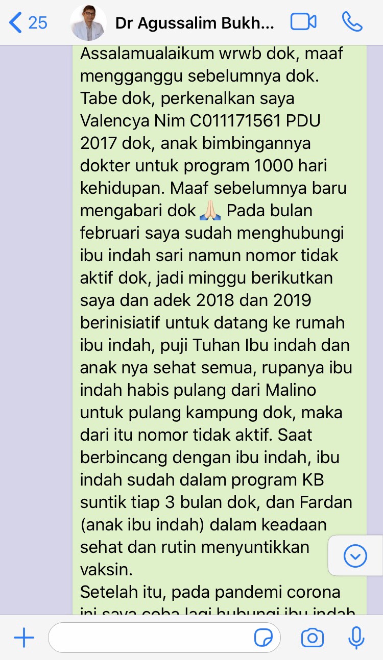 Diskusi Online dengan Dokter Pembimbing